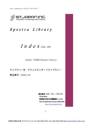 Spectra Library Index Ichem/SDBS Raman Library