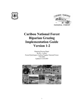 Caribou National Forest Riparian Grazing Implementation Guide Version 1-2