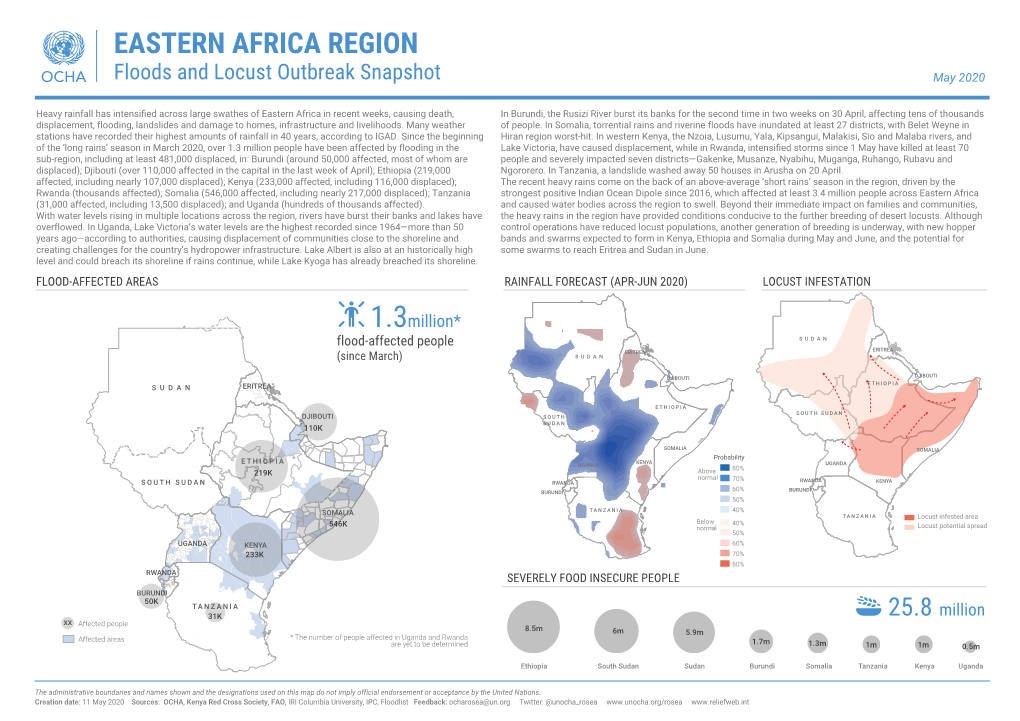 EASTERN AFRICA REGION Floods and Locust Outbreak Snapshot May 2020
