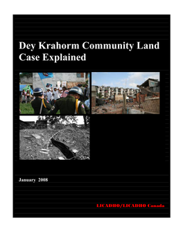 Dey Krahorm Community Land Case Explained