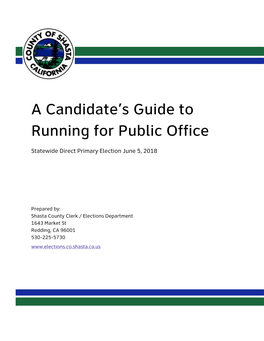 A Candidate's Guide to Running for Public Office