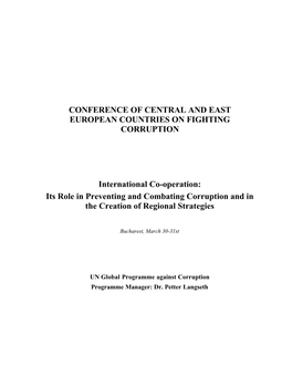 Conference of Central and East European Countries on Fighting Corruption