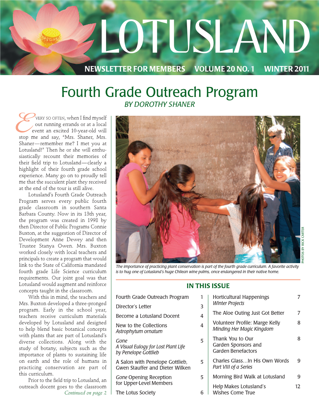 Fourth Grade Outreach Program by DOROTHY SHANER