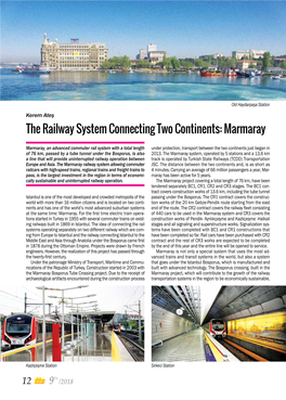 The Railway System Connecting Two Continents: Marmaray