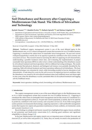 Soil Disturbance and Recovery After Coppicing a Mediterranean Oak Stand: the Eﬀects of Silviculture and Technology