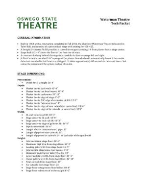 Waterman Theatre Tech Packet