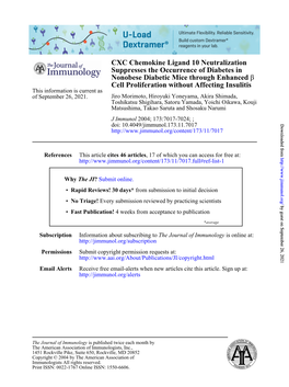 Cell Proliferation Without Affecting Insulitis Β Nonobese Diabetic Mice