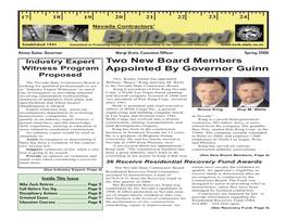 Two New Board Members Appointed by Governor Guinn
