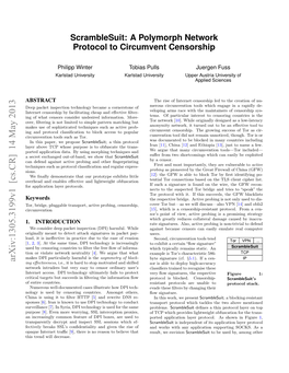 Scramblesuit: a Polymorph Network Protocol to Circumvent Censorship