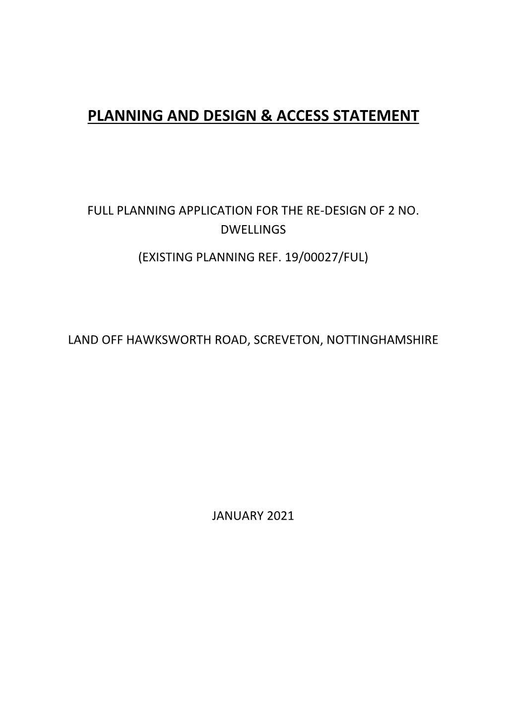 Planning and Design & Access Statement