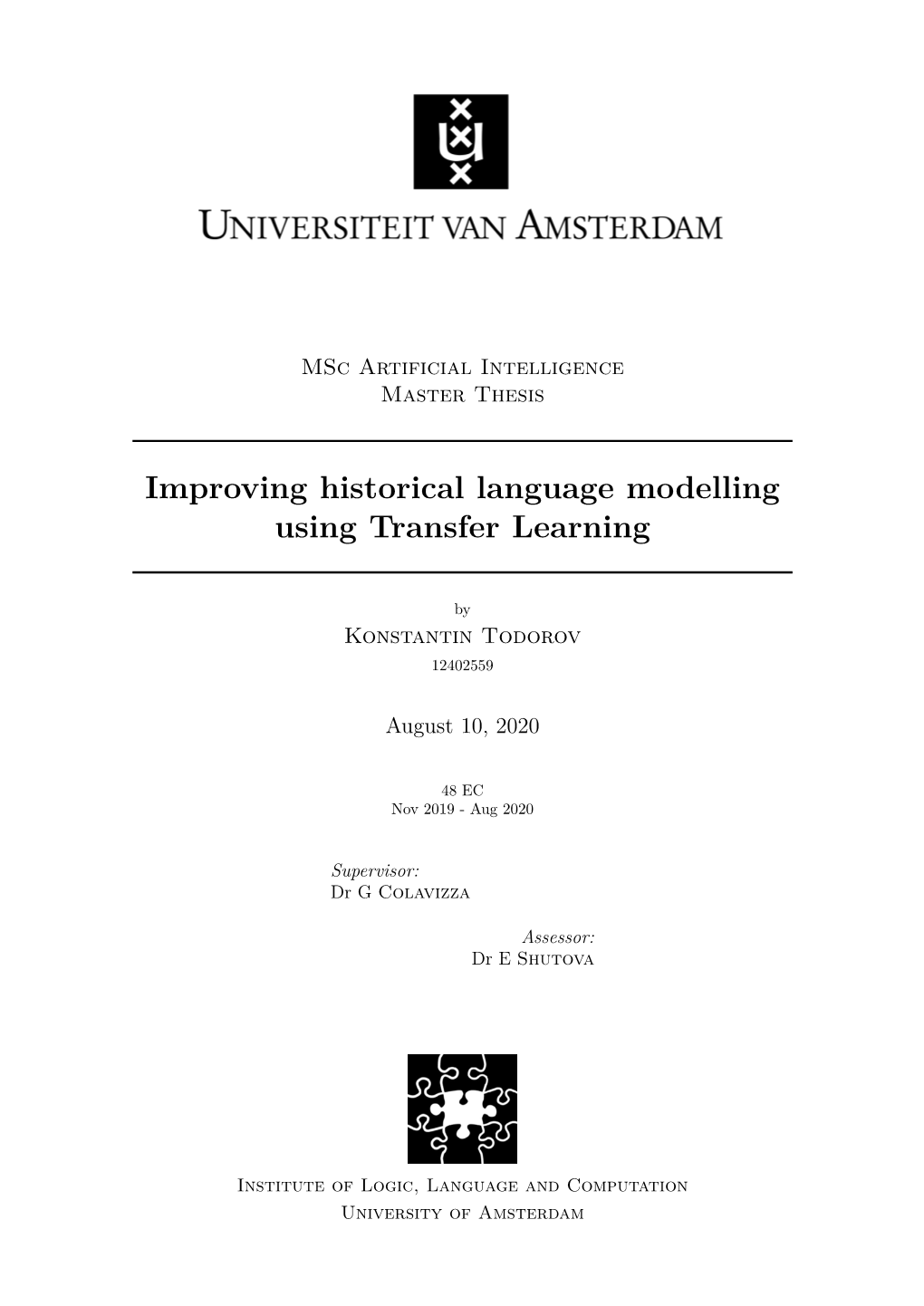 Improving Historical Language Modelling Using Transfer Learning