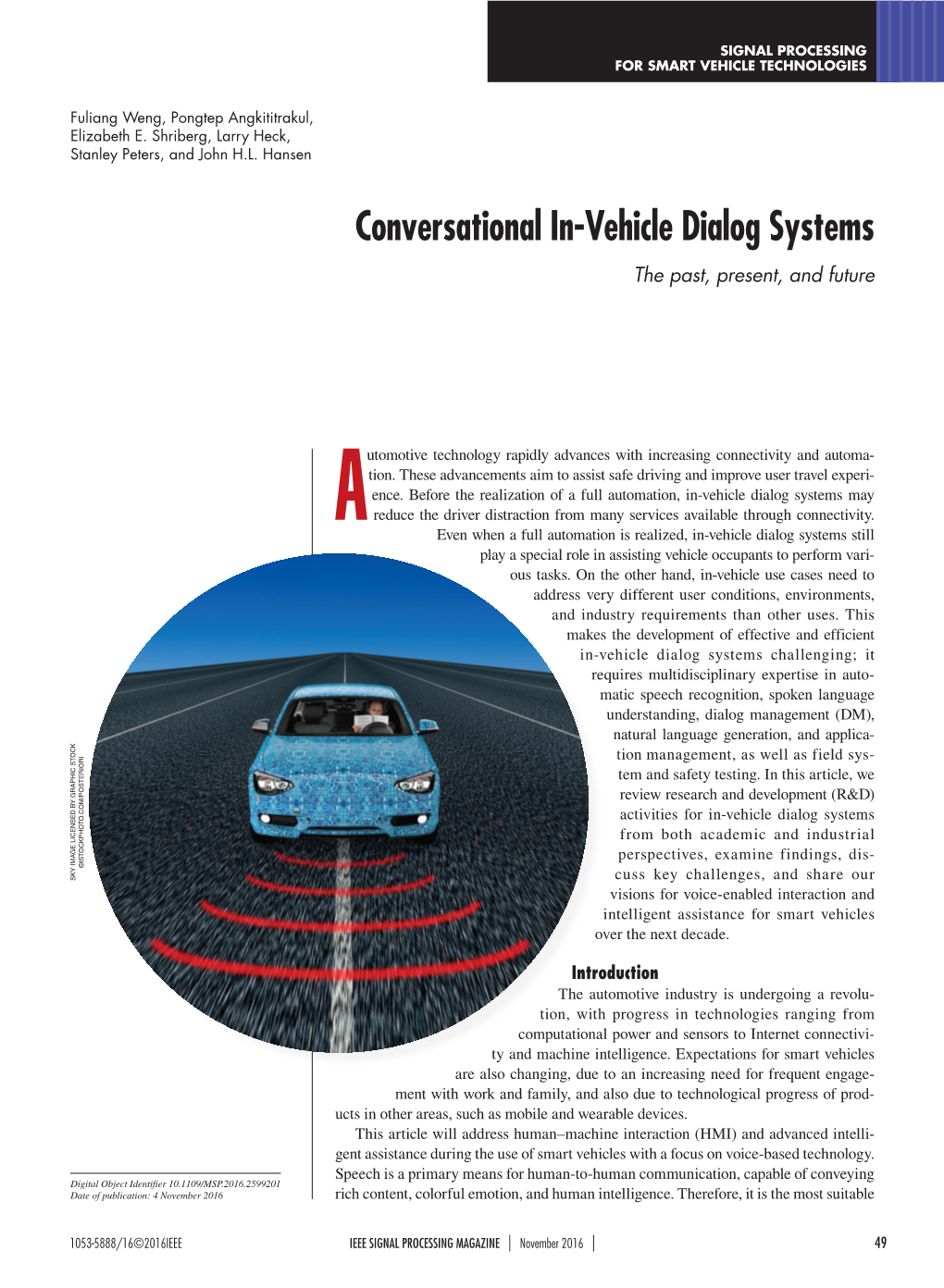 Conversational In-Vehicle Dialog Systems the Past, Present, and Future