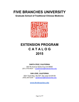 Five Branches University Extension Programs
