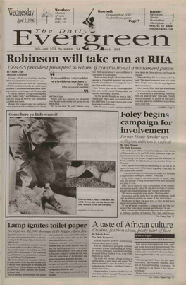 Robinson Will Take Run At