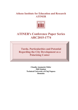 ATINER's Conference Paper Series ARC2015-1774