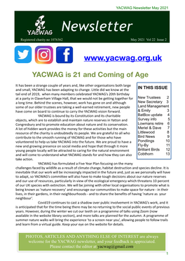 YACWAG Newsletter May 2021 Newsletter