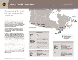 Canada Guide: Overview Or Call UPS International Customer Service at 1-800-782-7892