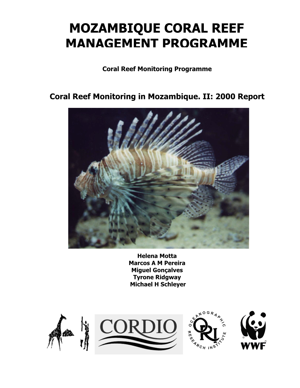 Mozambique Coral Reef Management Programme