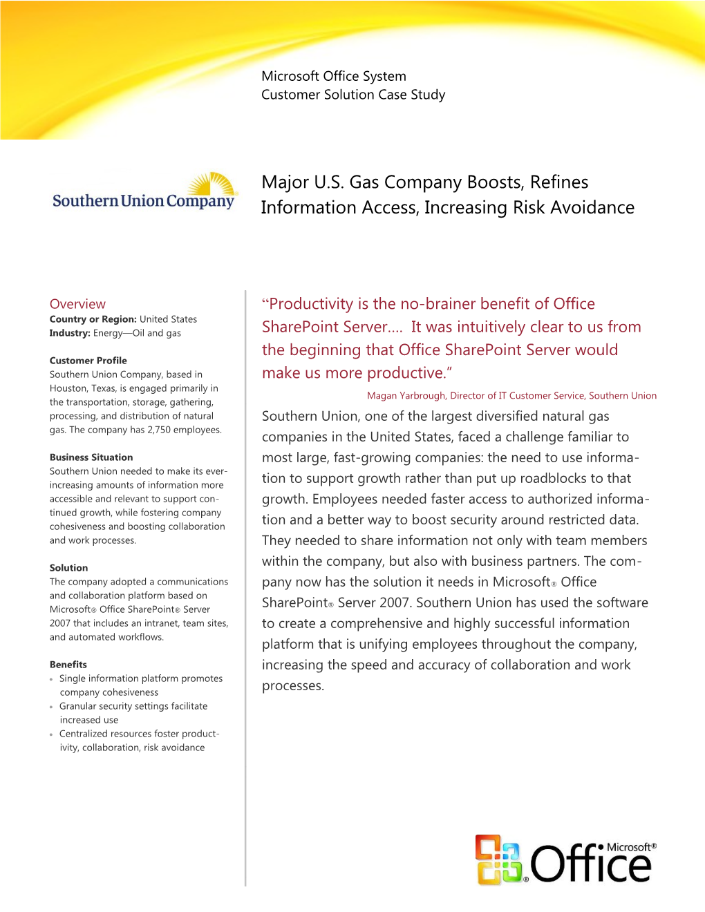 Major U.S. Gas Company Boosts, Refines Information Access, Increasing Risk Avoidance