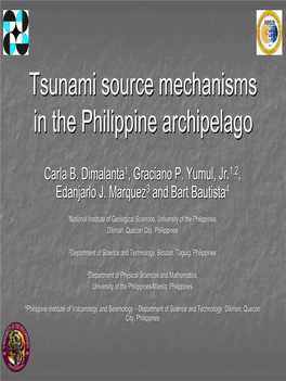 Tsunami Source Mechanisms in the Philippine Archipelago