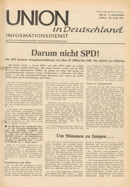 UID Jg. 11 1957 Nr. 34, Union in Deutschland
