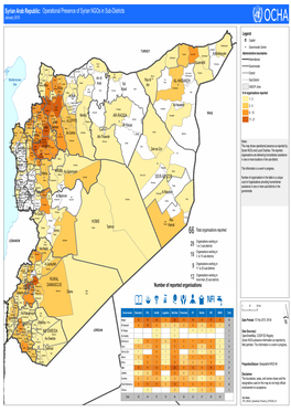 Operational Presence of Syrian Ngos in Sub-Districts January 2015