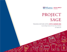 PROJECT SAGE TRACKING VENTURE CAPITAL with a GENDER LENS Suzanne Biegel, Sandra M