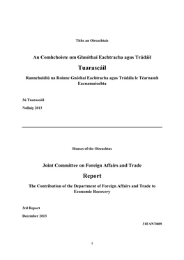 Report on the Contribution of the Dept. of Foreign Affairs and Trade