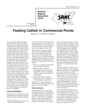 Feeding Catfish in Commercial Ponds