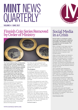 Social Media in a Crisis Finnish Coin Series Removed by Order of Ministry