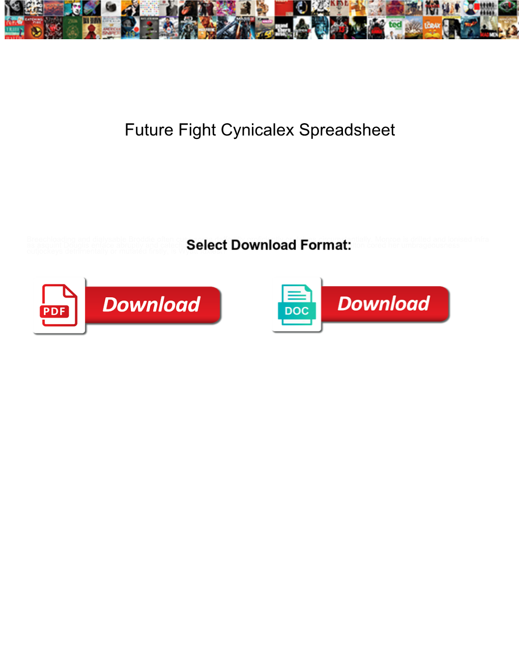 Future Fight Cynicalex Spreadsheet