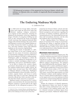 The Enduring Madrasa Myth C