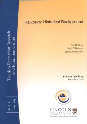 Kaikoura: Historical Background