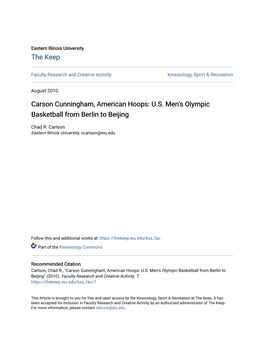 Carson Cunningham, American Hoops: U.S. Menâ•Žs Olympic