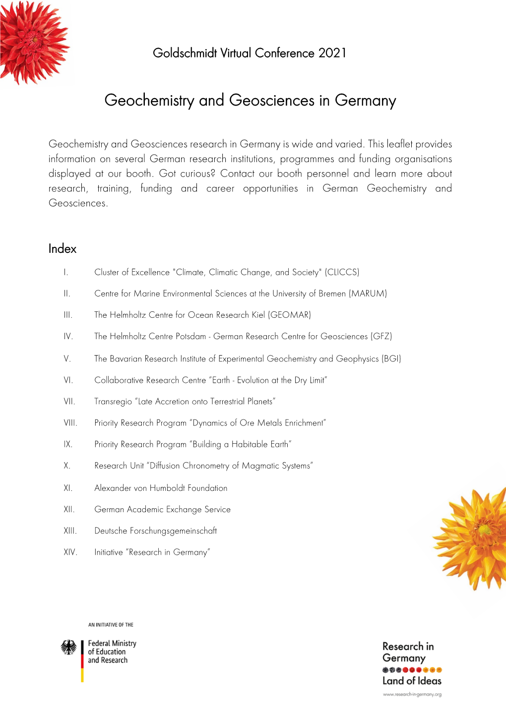 Geochemistry and Geosciences in Germany