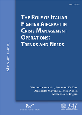 The Role of Italian Fighter Aircraft in Crisis Management Operations: Trends and Needs V