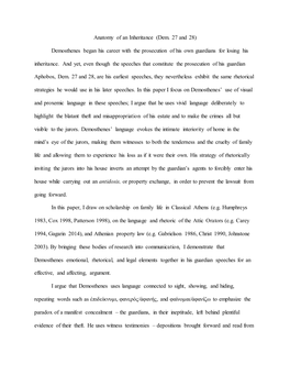 Anatomy of an Inheritance (Dem. 27 and 28)