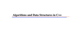 Algorithms and Data Structures in C++ Complexity Analysis