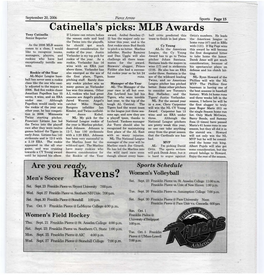 Catinella's Picks: MLB =Awards Tony Catinella If Liriano Can Return Before Award