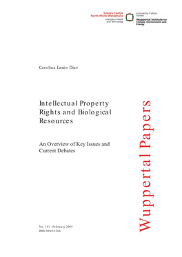 Intellectual Property Rights and Biological Resources 5