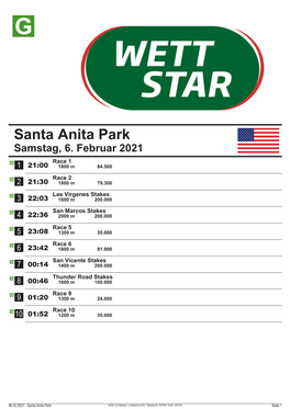Santa Anita Park Samstag, 6