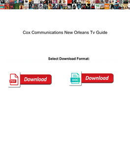 Cox Communications New Orleans Tv Guide