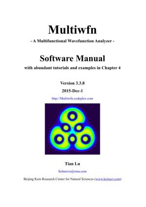 Multiwfn - a Multifunctional Wavefunction Analyzer