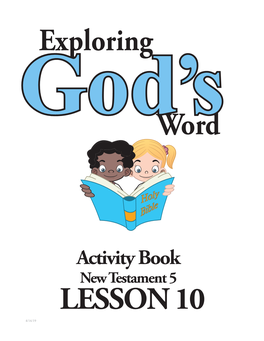 Activity Book New Testament 5 LESSON 10 4/16/19 Apologetics Press.Org Jesus’ Trial and Crucifixion All Ages Coloring Sheet