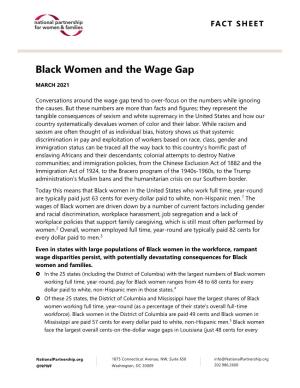 Fact Sheet Black Women and the Wage