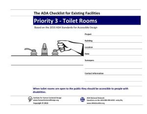 Toilet Rooms Based on the 2010 ADA Standards for Accessible Design