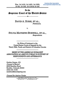 Filed an Amicus Brief