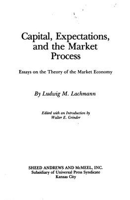 Capital., Expectations, and the Market Process