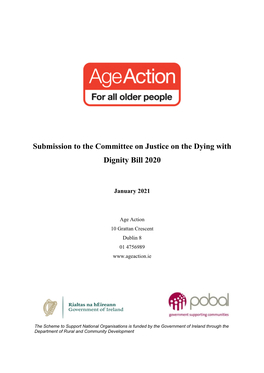 Submission to the Committee on Justice on Dying with Dignity Bill