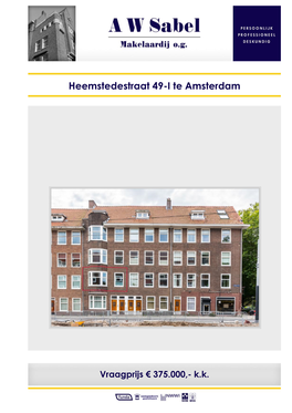 Heemstedestraat 49-I Te Amsterdam